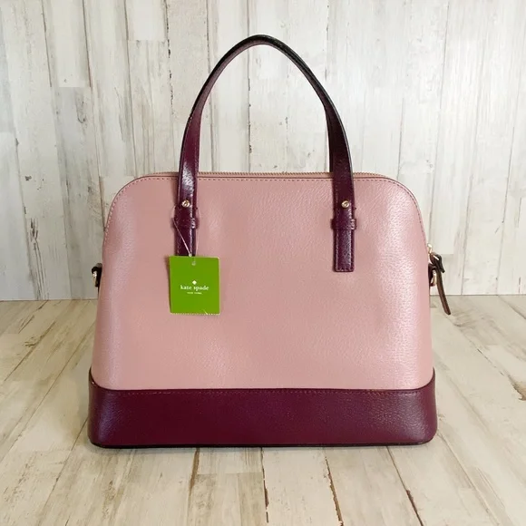 Kate SpadeWomens Purple Colorblock Grand Street Small Rachelle Leather Bag
